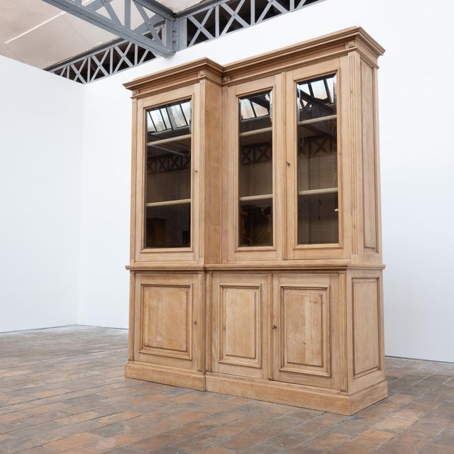 Raw Oak Display Bookcase, France, 1950 For Sale - Image 8 of 8