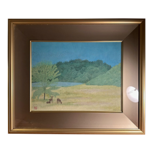 Contemporary Japanese Painiting(Nihonga) by Kyoto Famous Artist Forest Morning