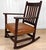 - An Original 1900's Unsigned Arts & Crafts Rocker - Solid Oak with an Aged Deep Satin Finish - Attractive Quartersawn...