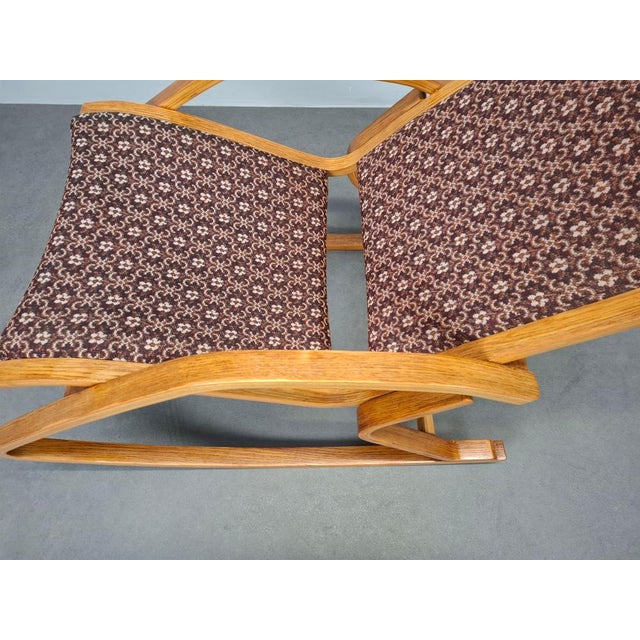 Vintage Art Deco Czechoslovak Bentwood Rocking Chair, 1930s For Sale - Image 9 of 16