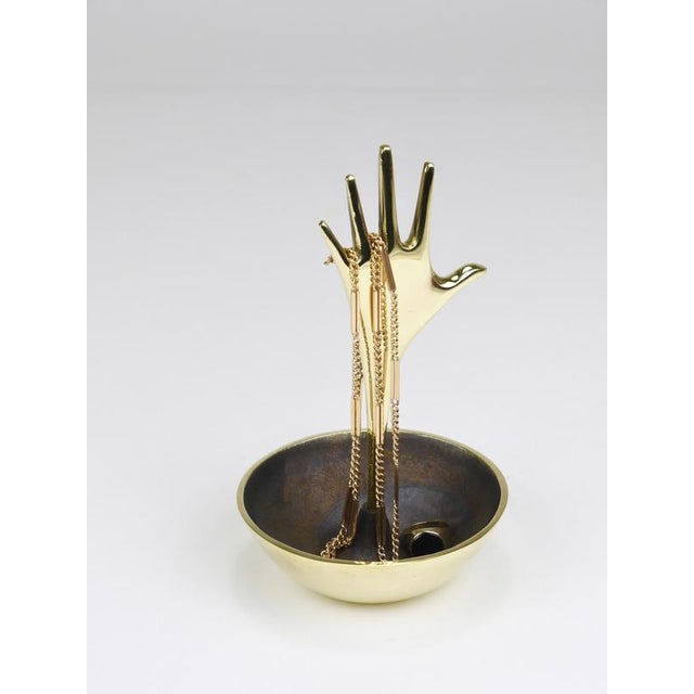 Brass Hand Catchall attributed to Carl Auböck, Vienna, Austria For Sale - Image 6 of 15