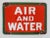 Rustic Vintage Air and Water Porcelain Sign For Sale - Image 3 of 3