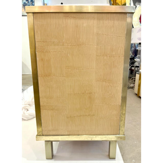 Sinopoli 1970s Italian Back Finished Japonisme Brass Bamboo Sideboard/Cabinet For Sale - Image 12 of 13