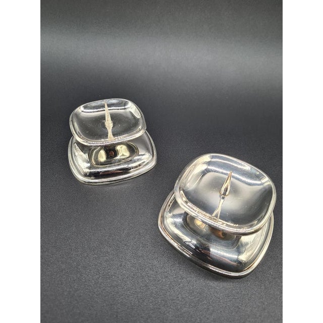 Metal Mid-Century Modern Candlesticks in Chrome-Plated Metal from WMF, 1960s, Set of 2 For Sale - Image 7 of 12