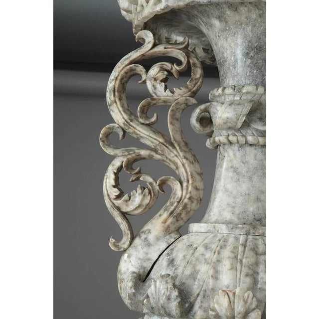 Large Louis-Philippe Alabaster Pedestal with Urn For Sale - Image 10 of 15