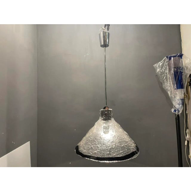1980s Italian Architectural Murano Glass Pendant For Sale - Image 5 of 9