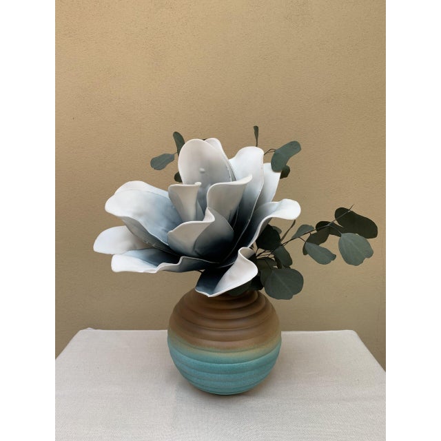 Contemporary Vase of Spring 2023 Great Luster and Blue by Ceramiche Lega For Sale - Image 3 of 5