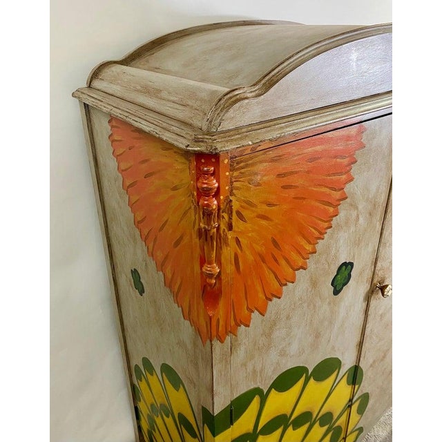 Boho Chic Hand Painted Armoire or Wardrobe Chairish