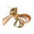 Contemporary Tiffany & Co. Citrine Pin Pink 18k Pink & Yellow Gold Large Ribbon Bow Brooch For Sale - Image 3 of 5