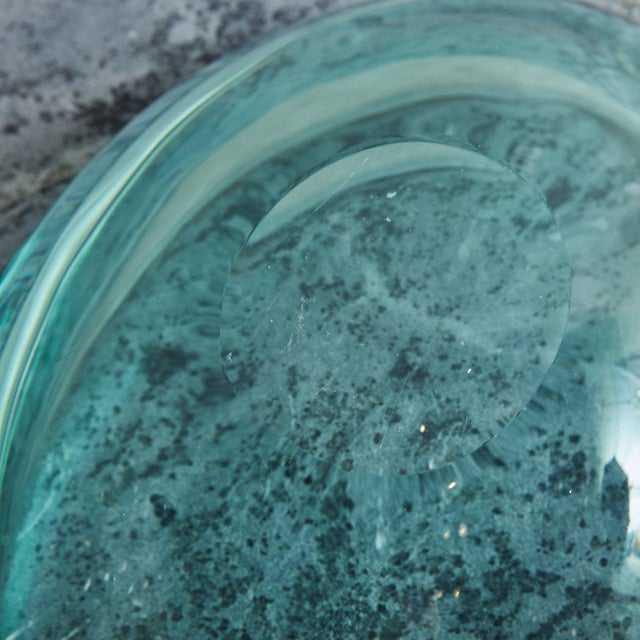 Oval Handblown Glass Bowl by Erwin Walter Burger for Fontana Arte, Italy 1950s For Sale - Image 9 of 18