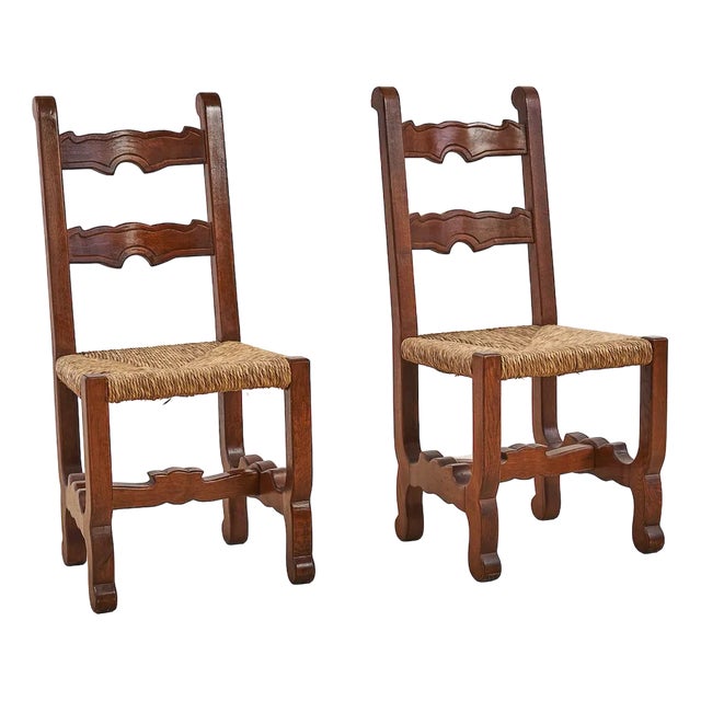 Set of Oak Chairs For Sale
