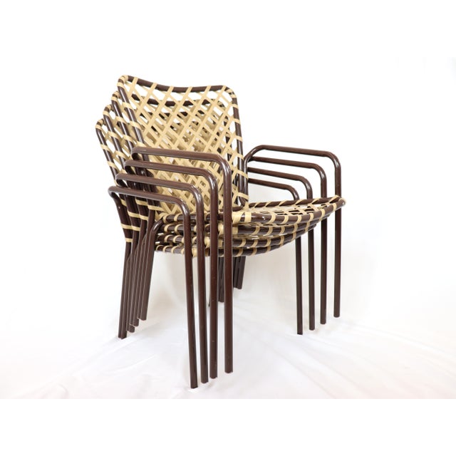 Vintage Brown Jordan Tamiami Outdoor Patio Armchairs, Attributed - 4 Pieces For Sale - Image 11 of 12