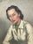 Gold Vintage Distressed Portrait of Woman in Gilt Frame For Sale - Image 8 of 12