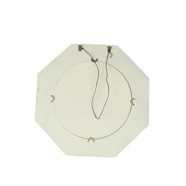 White Vintage Mirror With Decorative Frame of Beef Bone Slices For Sale - Image 8 of 8