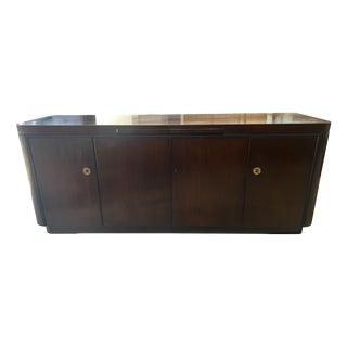 Large Art Deco Credenza with Original Marble Top, 1940s For Sale