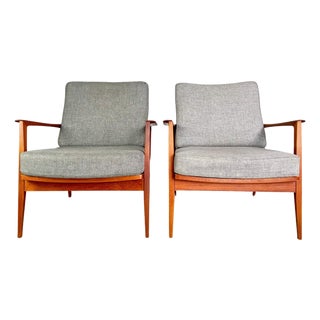 Set of Mid-Century Easy Chairs in Teak from Knoll Antimott, 1960s For Sale