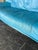 Vintage Postmodern Italian Nicoletti Attrb Blue Leather Sofa For Sale - Image 10 of 12