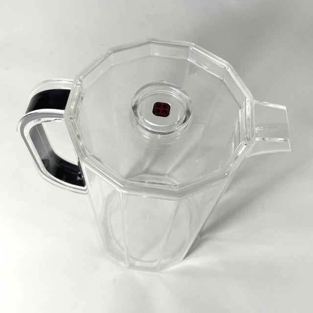 Post Modern Italian Guzzini Lucite Pitcher For Sale In Buffalo - Image 6 of 8