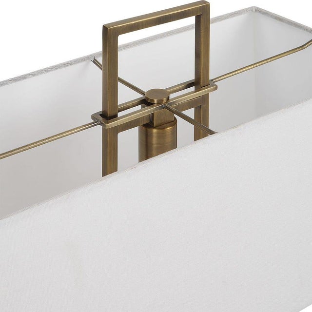 Metal Marble Pillar Table Lamp For Sale - Image 7 of 7