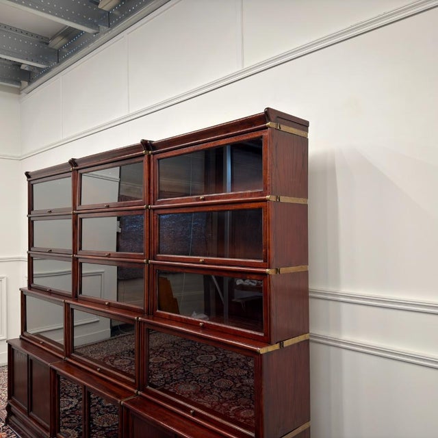 Classic English Bookcase in the style of Globe Wernicke, Set of 3 For Sale - Image 10 of 18