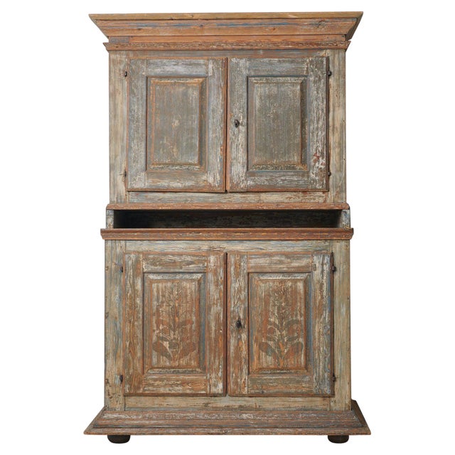 Antique Swedish Baroque Cabinet For Sale