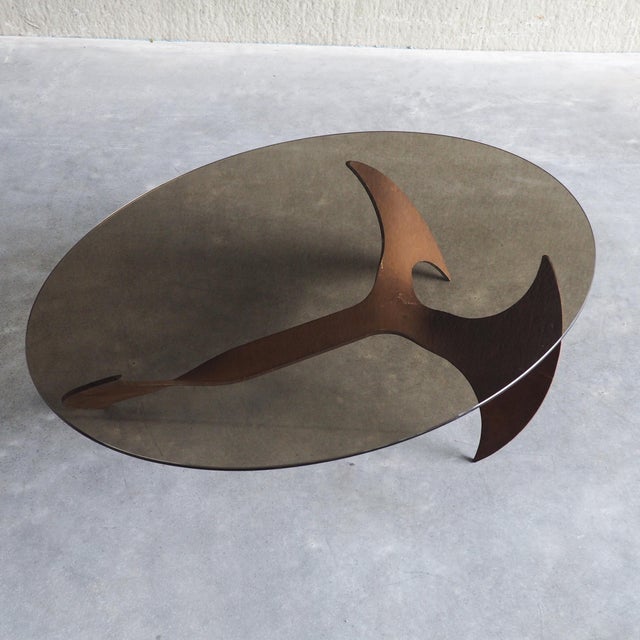 Metal Oval Propeller Coffee Table by Knut Hesterberg for Ronald Schmitt, 1960s For Sale - Image 7 of 15