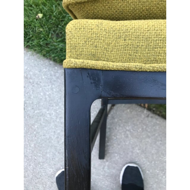 Mid Century Modern Ebonized Wood and Cane Back Dining Chairs- a Pair For Sale - Image 4 of 9