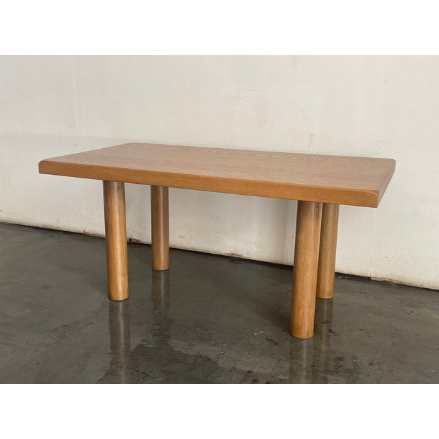 Wood 1970s Solid Oak Dining Table For Sale - Image 7 of 8