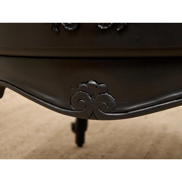Black Vintage Burlwood Top Occasional Side Table For Sale - Image 9 of 12