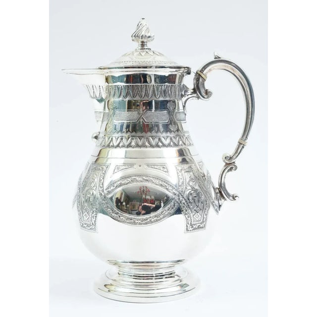 Exterior Design Details English Silver Plate Tea or Coffee Pot For Sale - Image 9 of 10