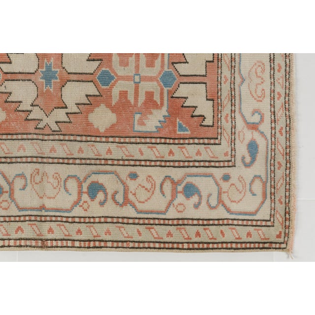 Turkish Mid 20th Century Small Oushak Area Carpet For Sale - Image 3 of 9