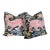 Clarence House Tibet Tiger 22" Pillows in Navy With Pink Micro Cord For Sale