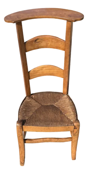 Antique Prie-Dieu (Prayer Chair) With Rush Seat