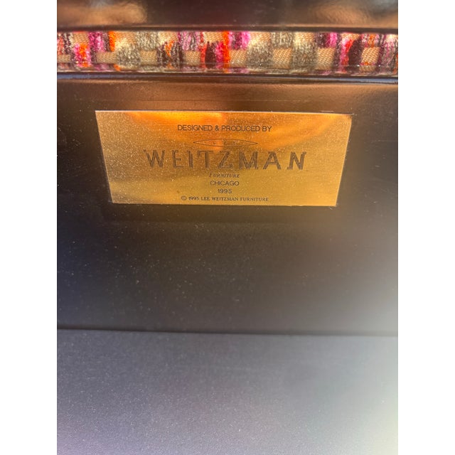 1990s Lee Weitzman Sculptural Postmodern Bench With Storage, Signed For Sale - Image 11 of 12