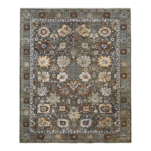 Hand Knotted Wool & Cotton Oushak Rug. 08'10" X 11'11"