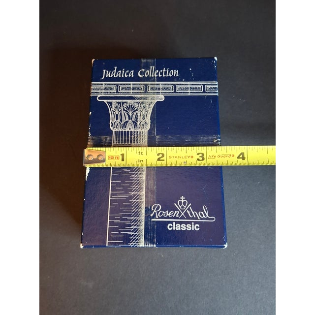 Contemporary Rosenthal Classic 24% Lead Crystal Dreidel Judaica 3.5" Hand Cut W/ Original Box For Sale - Image 3 of 17