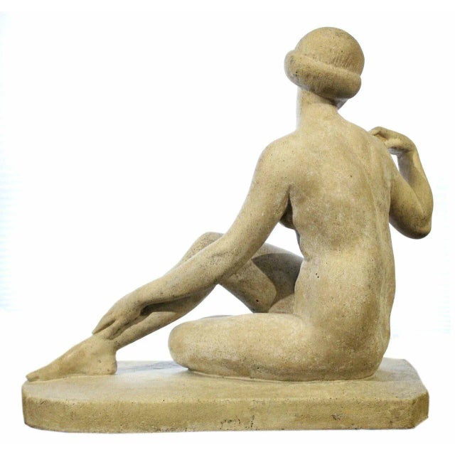 A timeless Impressive cast limestone statue sculpture of remarkable beauty and emotional power "Awakening" Marcel...