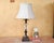 Crystal Ball Urn Lamp With Copper Finish & White Bell Shade – 30” Transitional Accent Lamp For Sale - Image 11 of 18