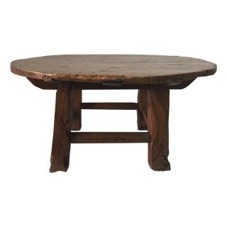 Antique Chinese Huanghuali Hardwood Round Table For Sale