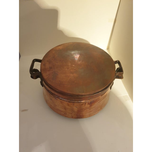 Copper Pot with Brass Handles, Italy, 19th Century For Sale - Image 4 of 4