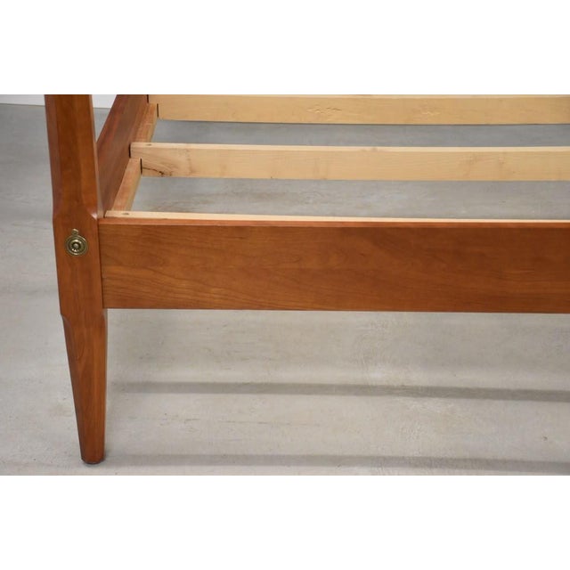 Wood Mid 20th Century Modern Cherry King 4 Poster Bed For Sale - Image 7 of 8