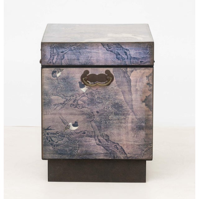 White Chinese Crane and Bird Motif Chest For Sale - Image 8 of 9