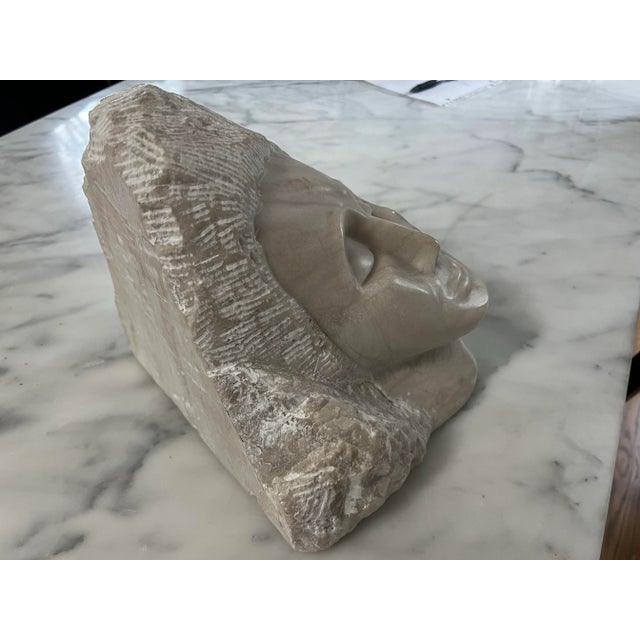 Vintage Bust of a Woman Meditating or Sleeping For Sale - Image 4 of 7