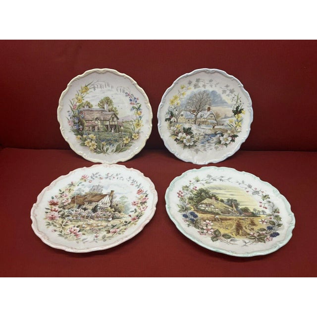 Cottage Garden Year Series Plates from Royal Albert, Set of 4 For Sale - Image 10 of 10