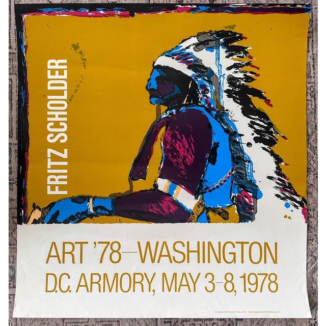 1970s Original Fritz Scholder 'Art '78" Exhibition Silkscreen Poster For Sale - Image 4 of 11