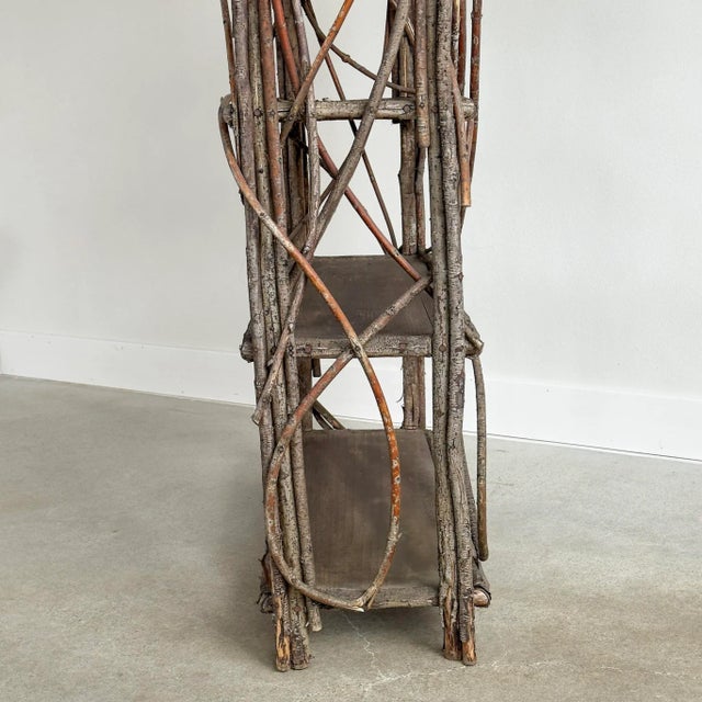 1980s Rustic Twig & Branch Bentwood Display Étagère For Sale - Image 12 of 12