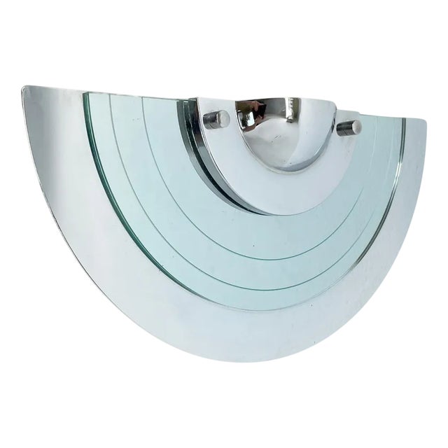 Postmodern Mirror Glass Wall Light from Hustadt Leuchten, 1980s For Sale
