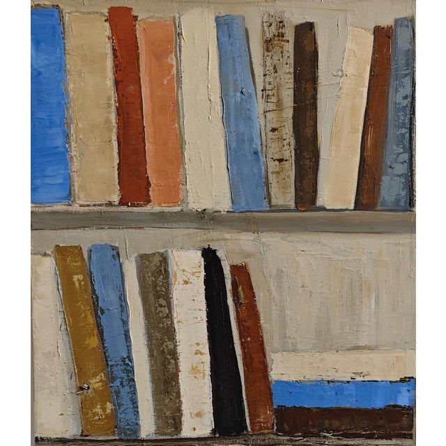 Inspiration, Abstract Library, Contemporary Oil Painting, Framed by Sophie Dumont For Sale - Image 6 of 11