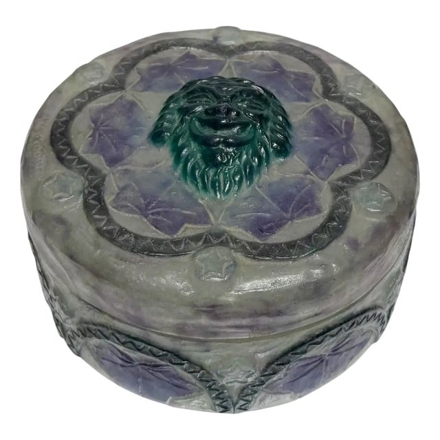 Antique French Pate De Verre Box by Gabriel Argy-Rousseau C.1920 For Sale