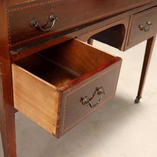 20th Century English Desk with Maple Details For Sale - Image 6 of 11